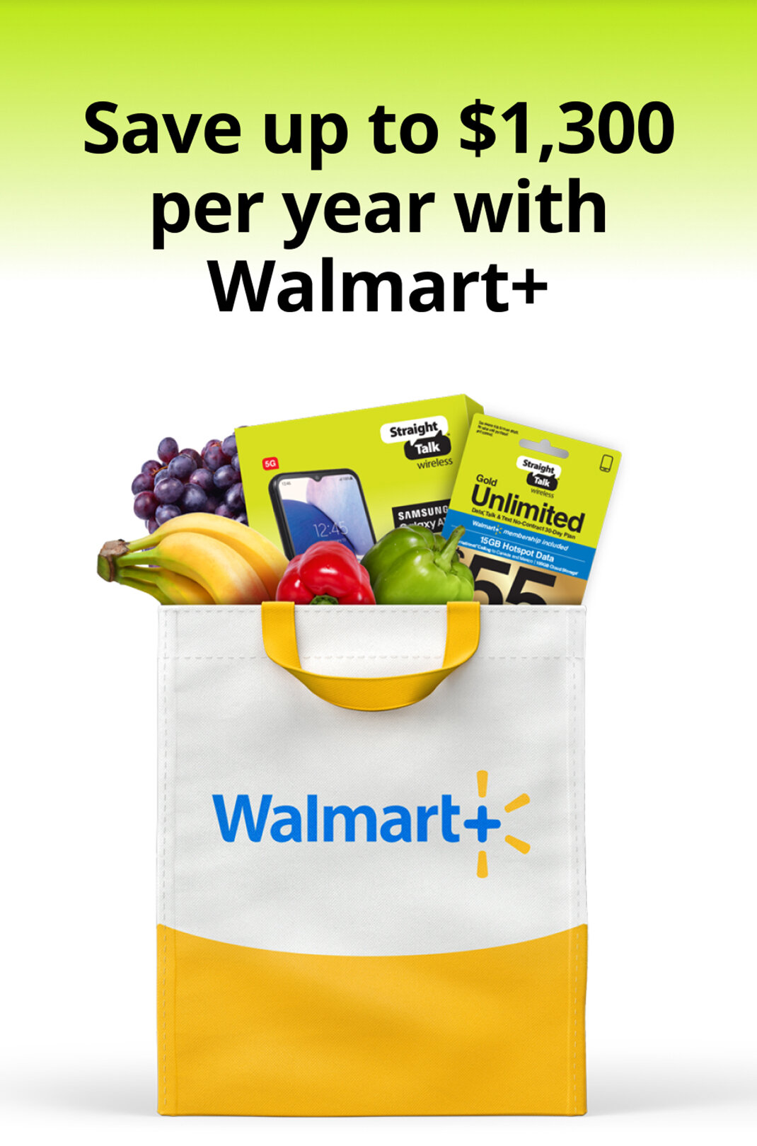 Save up to $1,300 per year with Walmart plus