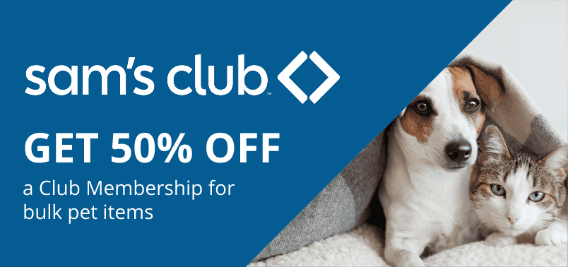 get 50 percent off a club membership for bulk pet items
